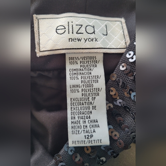 Eliza J Missy Sheer Ruffle Cocktail Dress Sz 12p - Picture 3 of 4